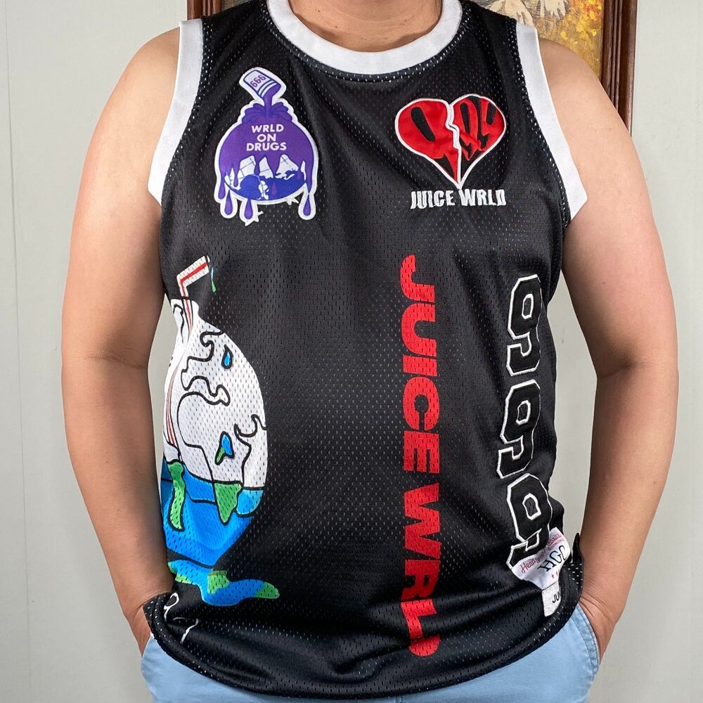 Headgear Classics Juice Wrld Jersey Shirt Top Men’s Medium Basketball Black